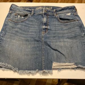 American Eagle Distressed Denim skirt size 14